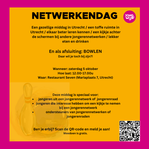 Uitnodiging netwerkendag 5 oktober 2024 JongWijs (Instagram Post)